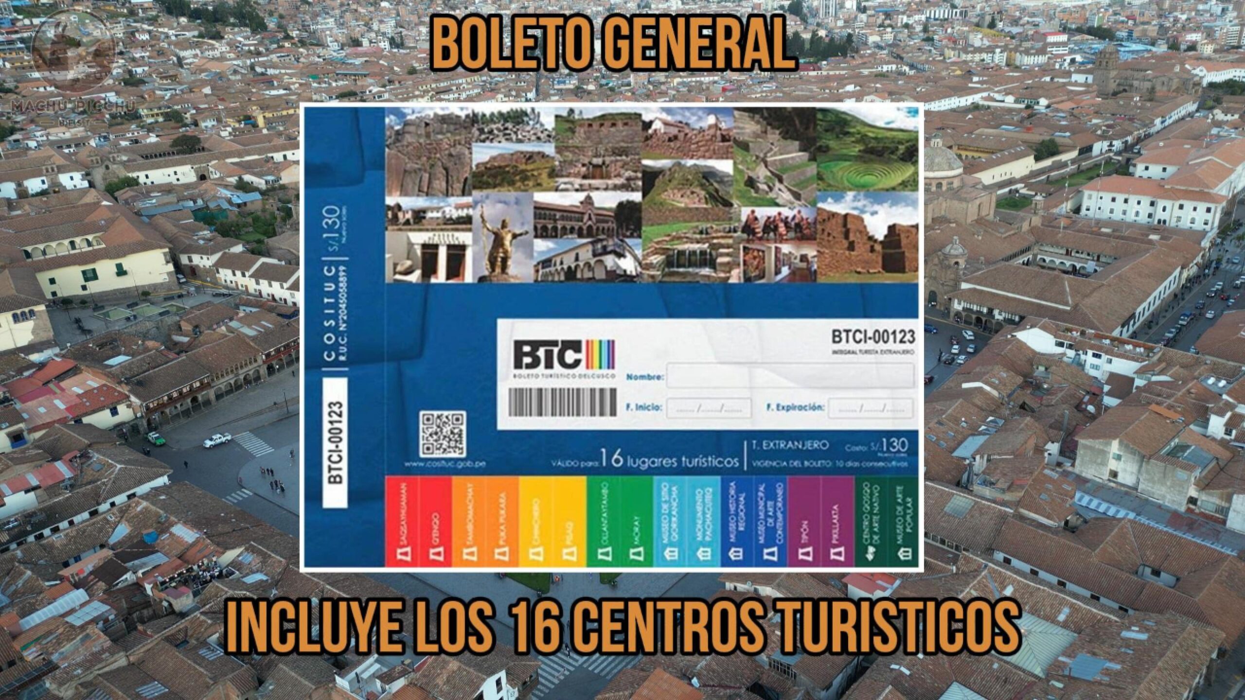 Boleto turistico General Cusco